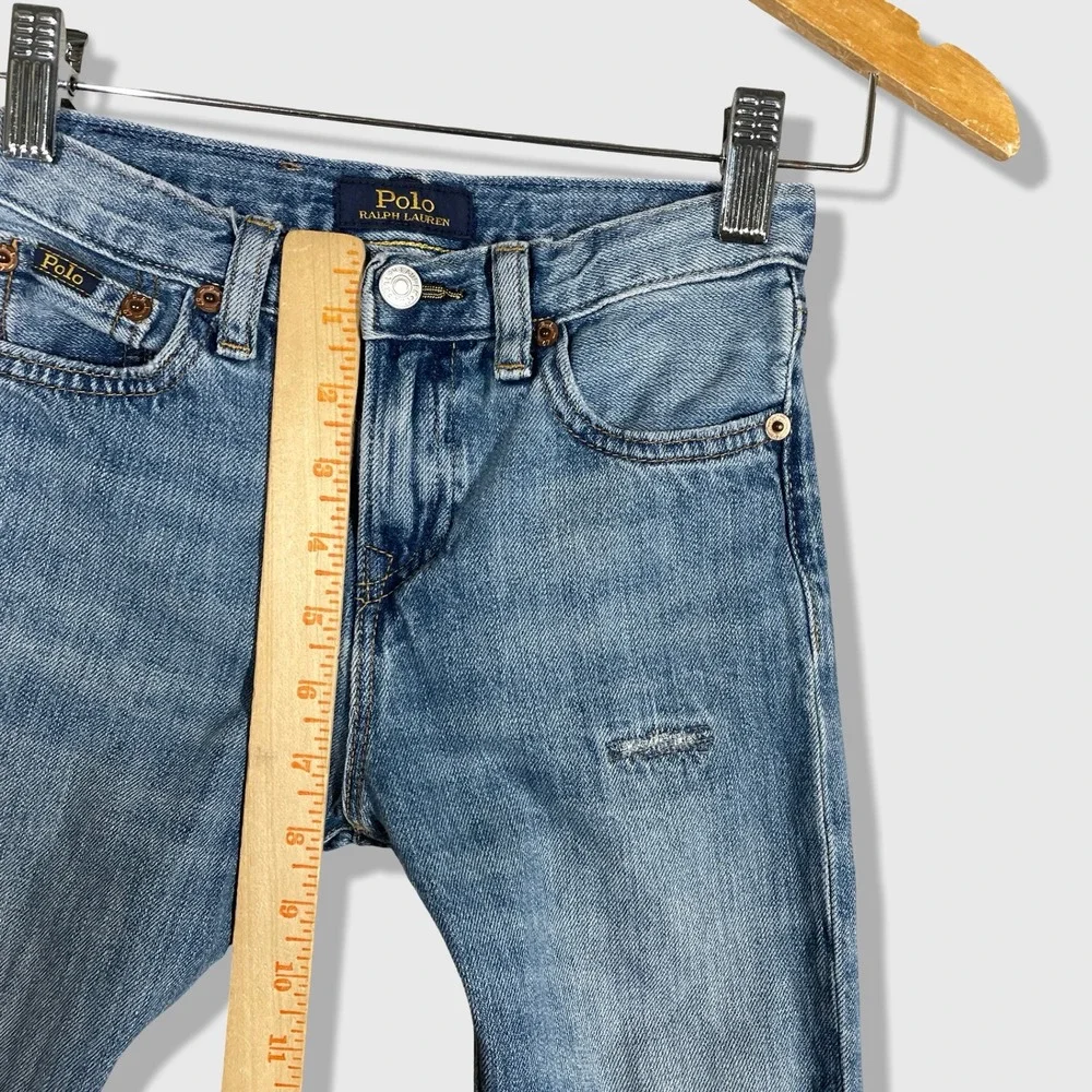 Polo Ralph Lauren Sullivan Slim Jeans Kids Size 6 Blue Distressed Denim